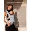 image:imageGROWNSY Baby Carrier Newborn to Toddler Lightweight Ergonomic 744 lbs Newborn Carrier with Head Support Easy to Wear Hands Free Infant Carrier for 036 Months Black Air MeshGray Air Mesh