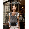 image:imageGROWNSY Baby Carrier Newborn to Toddler Lightweight Ergonomic 744 lbs Newborn Carrier with Head Support Easy to Wear Hands Free Infant Carrier for 036 Months Black Air MeshBlack Flow Stripe