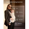 image:imageGROWNSY Baby Carrier Newborn to Toddler Lightweight Ergonomic 744 lbs Newborn Carrier with Head Support Easy to Wear Hands Free Infant Carrier for 036 Months Black Air MeshBeige Houndstooth
