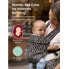 image:imageGROWNSY Baby Carrier Newborn to Toddler Lightweight Ergonomic 744 lbs Newborn Carrier with Head Support Easy to Wear Hands Free Infant Carrier for 036 Months Black Air MeshBlack Flow Stripe