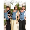 image:imageGROWNSY Baby Carrier Newborn to Toddler Lightweight Ergonomic 744 lbs Newborn Carrier with Head Support Easy to Wear Hands Free Infant Carrier for 036 Months Black Air MeshDenim Blue