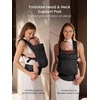 image:imageGROWNSY Baby Carrier Newborn to Toddler Lightweight Ergonomic 744 lbs Newborn Carrier with Head Support Easy to Wear Hands Free Infant Carrier for 036 Months Black Air MeshMesh Black
