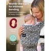 image:imageGROWNSY Baby Carrier Newborn to Toddler Lightweight Ergonomic 744 lbs Newborn Carrier with Head Support Easy to Wear Hands Free Infant Carrier for 036 Months Black Air MeshGray Spots Leopard