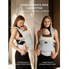 image:imageGROWNSY Baby Carrier Newborn to Toddler Lightweight Ergonomic 744 lbs Newborn Carrier with Head Support Easy to Wear Hands Free Infant Carrier for 036 Months Black Air MeshGray Air Mesh
