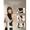 image:imageGROWNSY Baby Carrier Newborn to Toddler Lightweight Ergonomic 744 lbs Newborn Carrier with Head Support Easy to Wear Hands Free Infant Carrier for 036 Months Black Air MeshBeige Houndstooth