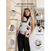 image:imageGROWNSY Baby Carrier Newborn to Toddler Lightweight Ergonomic 744 lbs Newborn Carrier with Head Support Easy to Wear Hands Free Infant Carrier for 036 Months Black Air MeshGray Air Mesh