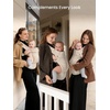 image:imageGROWNSY Baby Carrier Newborn to Toddler Lightweight Ergonomic 744 lbs Newborn Carrier with Head Support Easy to Wear Hands Free Infant Carrier for 036 Months Black Air MeshBeige Houndstooth