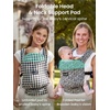 image:imageGROWNSY Baby Carrier Newborn to Toddler Lightweight Ergonomic 744 lbs Newborn Carrier with Head Support Easy to Wear Hands Free Infant Carrier for 036 Months Black Air MeshGray Spots Leopard