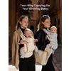 image:imageGROWNSY Baby Carrier Newborn to Toddler Lightweight Ergonomic 744 lbs Newborn Carrier with Head Support Easy to Wear Hands Free Infant Carrier for 036 Months Black Air MeshGrey Animal Patter