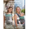 image:imageGROWNSY Baby Carrier Newborn to Toddler Lightweight Ergonomic 744 lbs Newborn Carrier with Head Support Easy to Wear Hands Free Infant Carrier for 036 Months Black Air MeshBlack Flow Stripe