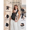 image:imageGROWNSY Baby Carrier Newborn to Toddler Lightweight Ergonomic 744 lbs Newborn Carrier with Head Support Easy to Wear Hands Free Infant Carrier for 036 Months Black Air MeshMesh Black