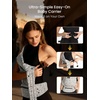 image:imageGROWNSY Baby Carrier Newborn to Toddler Lightweight Ergonomic 744 lbs Newborn Carrier with Head Support Easy to Wear Hands Free Infant Carrier for 036 Months Black Air MeshGrey Animal Patter