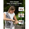 image:imageGROWNSY Baby Carrier Newborn to Toddler Lightweight Ergonomic 744 lbs Newborn Carrier with Head Support Easy to Wear Hands Free Infant Carrier for 036 Months Black Air MeshGray Spots Leopard