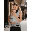 image:imageGROWNSY Baby Carrier Newborn to Toddler Lightweight Ergonomic 744 lbs Newborn Carrier with Head Support Easy to Wear Hands Free Infant Carrier for 036 Months Black Air MeshGrey Animal Patter