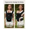 image:imageGROWNSY Baby Carrier Newborn to Toddler Lightweight Ergonomic 744 lbs Newborn Carrier with Head Support Easy to Wear Hands Free Infant Carrier for 036 Months Black Air MeshBlack