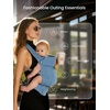 image:imageGROWNSY Baby Carrier Newborn to Toddler Lightweight Ergonomic 744 lbs Newborn Carrier with Head Support Easy to Wear Hands Free Infant Carrier for 036 Months Black Air MeshDenim Blue