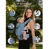 image:imageGROWNSY Baby Carrier Newborn to Toddler Lightweight Ergonomic 744 lbs Newborn Carrier with Head Support Easy to Wear Hands Free Infant Carrier for 036 Months Black Air MeshDenim Blue