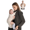 image:imageGROWNSY Baby Carrier Newborn to Toddler Lightweight Ergonomic 744 lbs Newborn Carrier with Head Support Easy to Wear Hands Free Infant Carrier for 036 Months Black Air MeshBeige Houndstooth