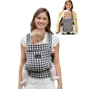 image:imageGROWNSY Baby Carrier Newborn to Toddler Lightweight Ergonomic 744 lbs Newborn Carrier with Head Support Easy to Wear Hands Free Infant Carrier for 036 Months Black Air MeshHoundstooth