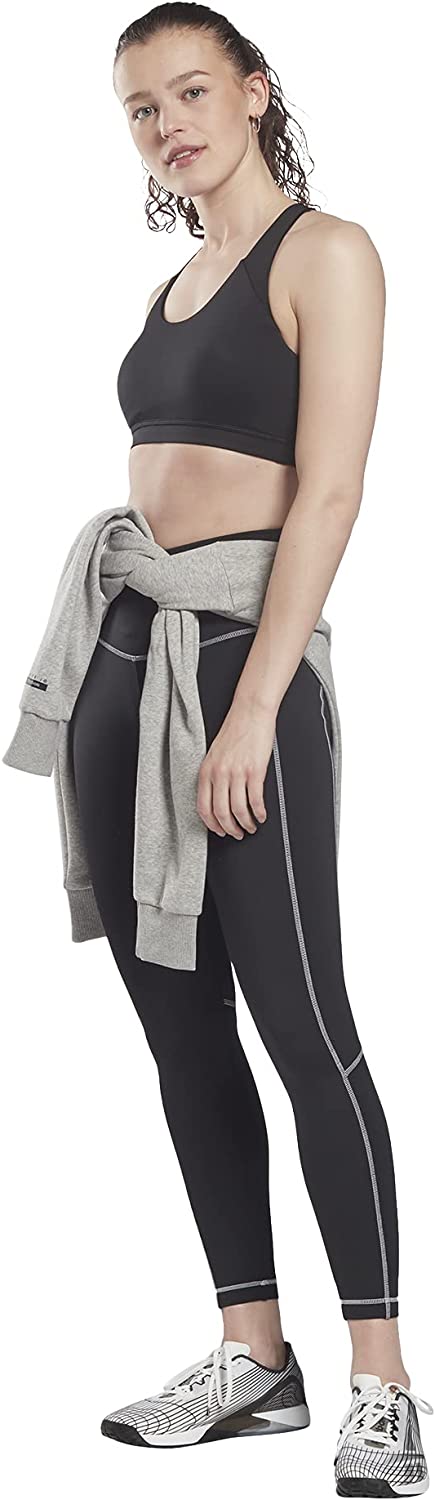 imageCore 10 by Reebok Womens Colorblock Medium Support Sports BraBlack