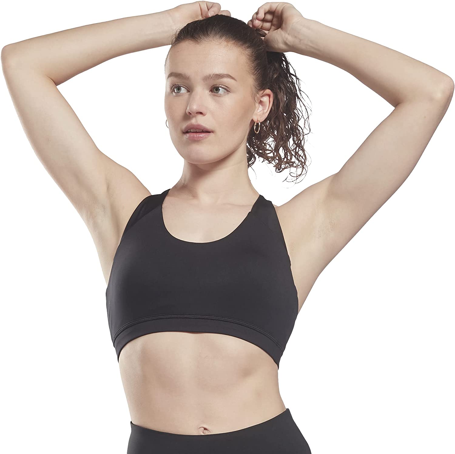 imageCore 10 by Reebok Womens Colorblock Medium Support Sports BraBlack