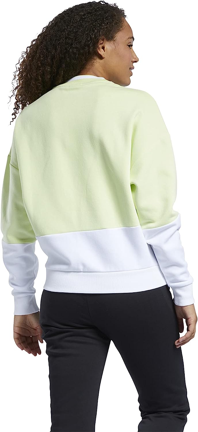 imageCore 10 by Reebok Womens Oversized Color Block Crewneck SweatshirtEnergy Glow