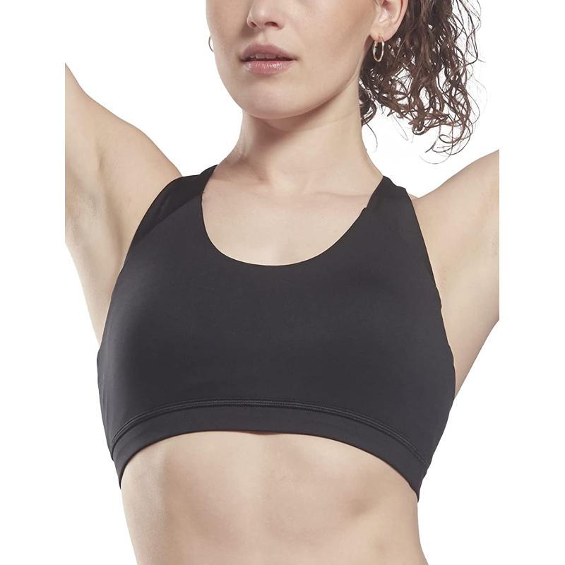 imageCore 10 by Reebok Womens Colorblock Medium Support Sports BraBlack