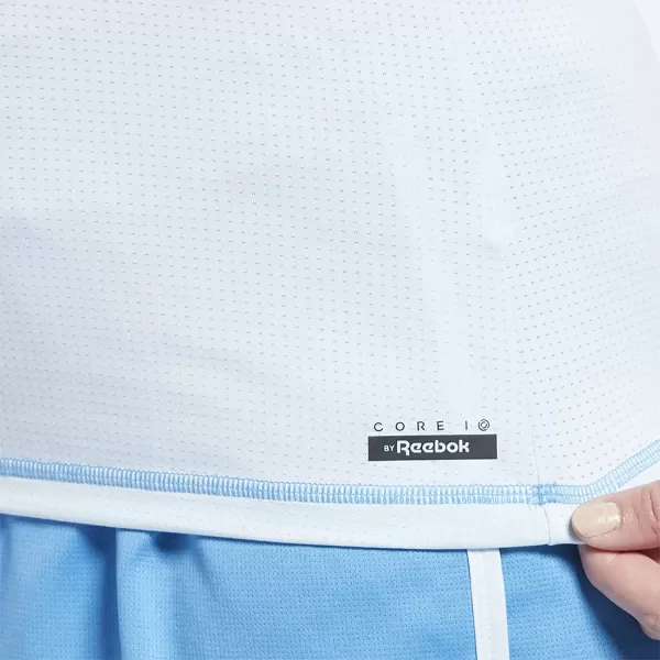 imageCore 10 Womens Fitted HighNeck Mesh Tank in Chalk Blue