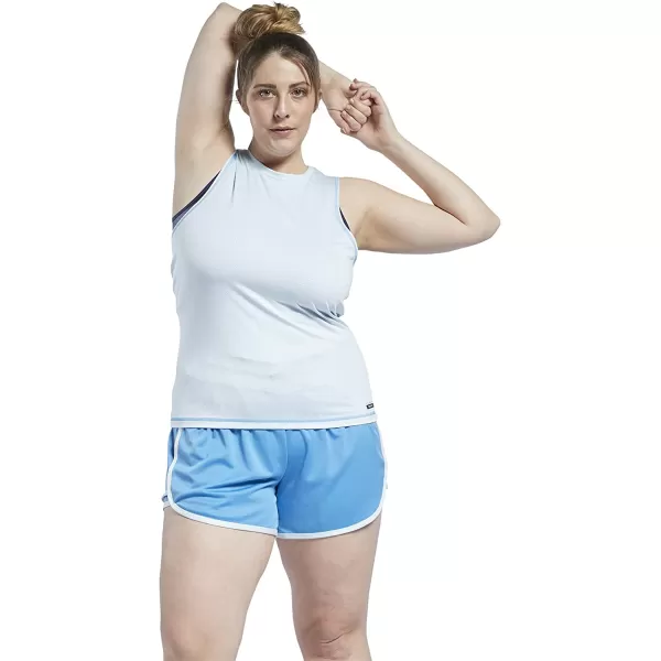 imageCore 10 Womens Fitted HighNeck Mesh Tank in Chalk Blue