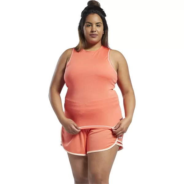 imageCore 10 Womens Fitted HighNeck Mesh TankSemi Orange Flare