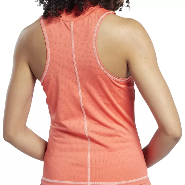 imageCore 10 Womens Fitted HighNeck Mesh TankSemi Orange Flare
