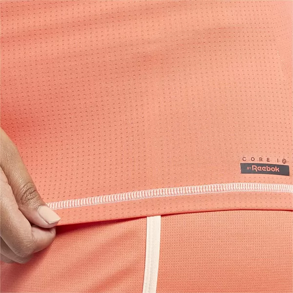 imageCore 10 Womens Fitted HighNeck Mesh TankSemi Orange Flare