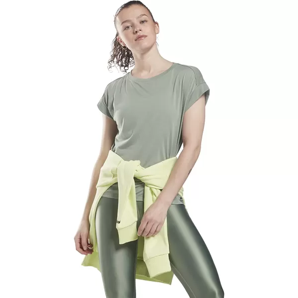 imageCore 10 Womens Flowy OpenBack ShortSleeve TeeHarmony Green
