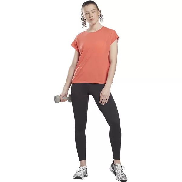 imageCore 10 Womens Flowy OpenBack ShortSleeve TeeSemi Orange Flare