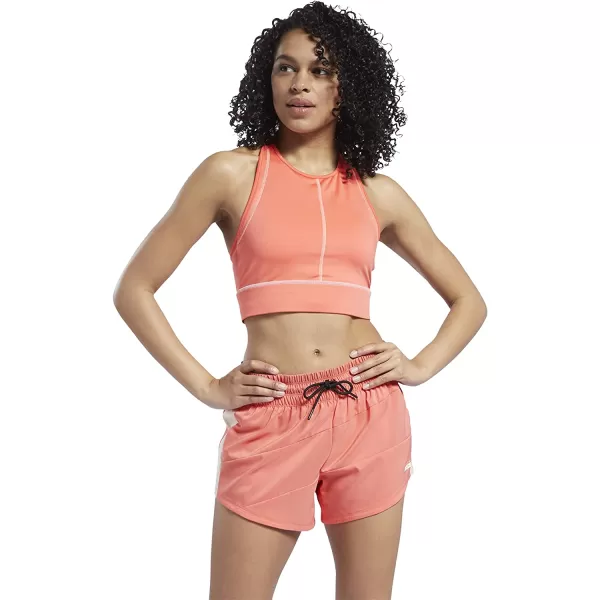 imageCore 10 Womens Longline Light Support Crop TopSemi Orange Flare