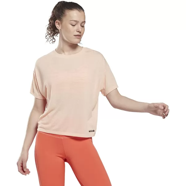 imageCore 10 Womens Mesh ShortSleeve Crop TeeAura Orange