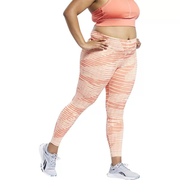 imageCore 10 Womens Plus Size Lux 20 MidRise All Over Print LeggingsAura Orange