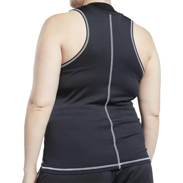 imageCore 10 Womens fitted highneck tank in night black
