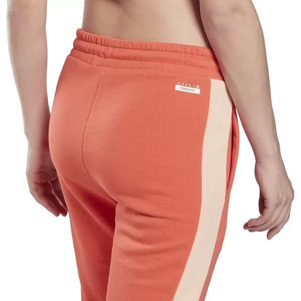 imageCore 10 by Reebok Womens Adjustable French Terry Big Logo JoggersSemi Orange Flare