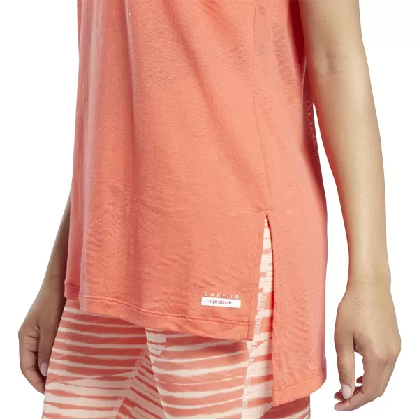 imageCore 10 by Reebok Womens Asymmetrical Burnout TankSemi Orange Flare