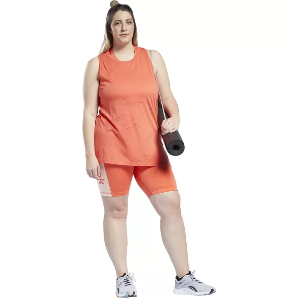imageCore 10 by Reebok Womens Asymmetrical Burnout TankSemi Orange Flare
