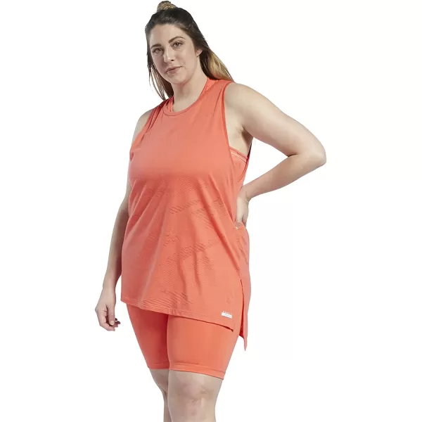 imageCore 10 by Reebok Womens Asymmetrical Burnout TankSemi Orange Flare