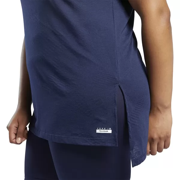 imageCore 10 by Reebok Womens Asymmetrical Burnout TankVector Navy