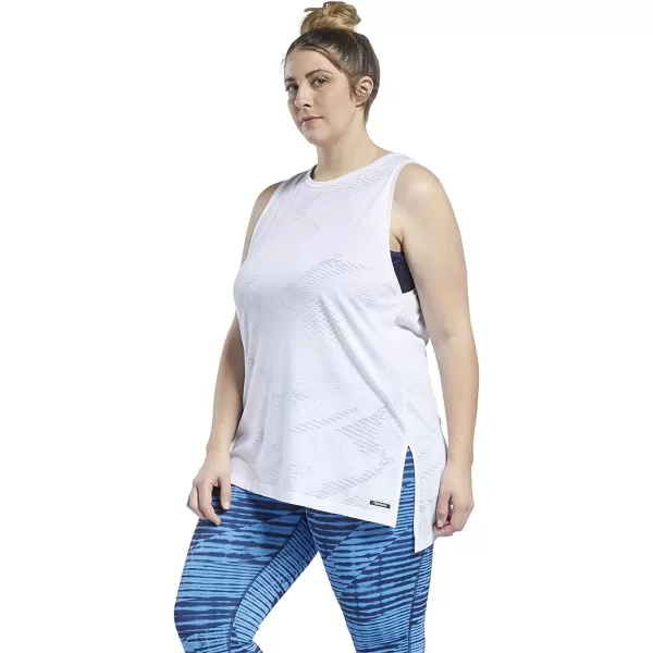 imageCore 10 by Reebok Womens Asymmetrical Burnout TankWhite