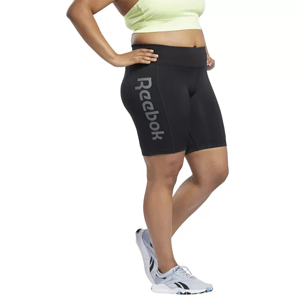 imageCore 10 by Reebok Womens Big Logo Bike ShortsBlack