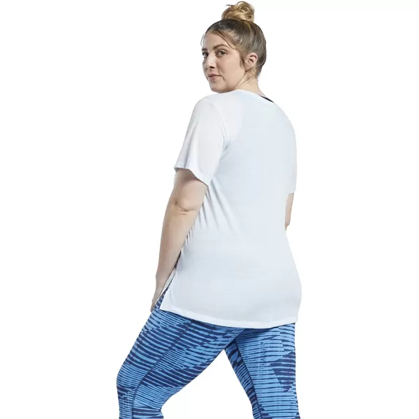 imageCore 10 by Reebok Womens Casual Mesh Back ShortSleeve TeeChalk Blue