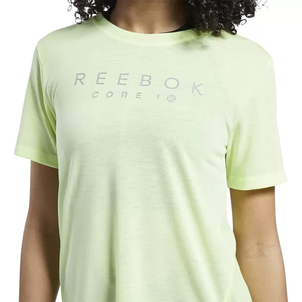 imageCore 10 by Reebok Womens Casual Mesh Back ShortSleeve TeeEnergy Glow