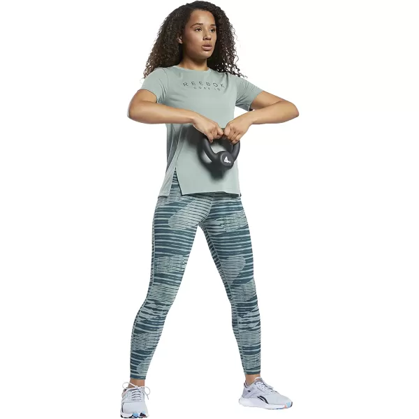 imageCore 10 by Reebok Womens Casual Mesh Back ShortSleeve TeeHarmony Green