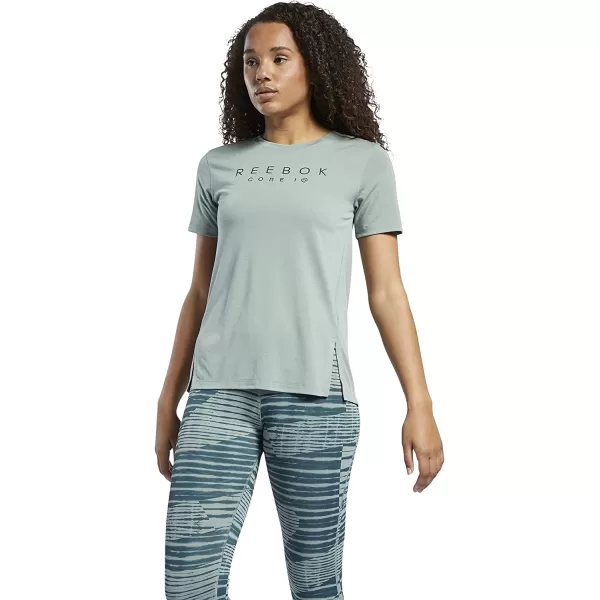 imageCore 10 by Reebok Womens Casual Mesh Back ShortSleeve TeeHarmony Green