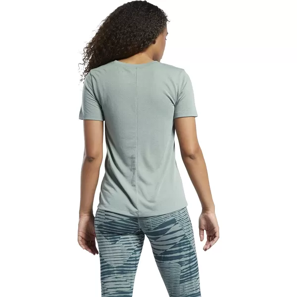 imageCore 10 by Reebok Womens Casual Mesh Back ShortSleeve TeeHarmony Green